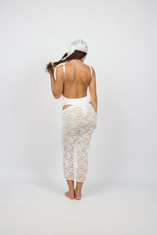 Lace Skirt — Bianco 2